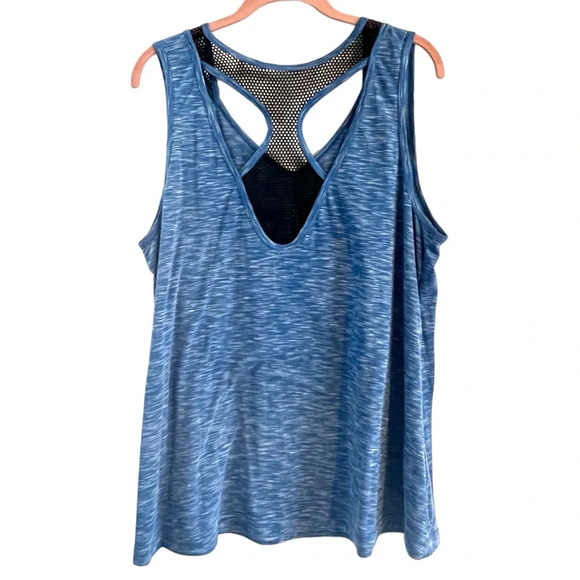 Rainbeau Ginger Mesh Detail Back Tank Top Muscle Tee 18/20 2X Plus Size - Picture 3 of 9